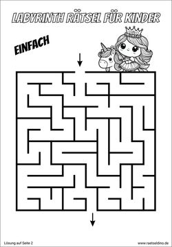 Kinder Labyrinth Rätsel-zum Drucken kostenlos