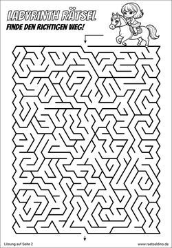 Labyrinth Rätsel für Mädchen